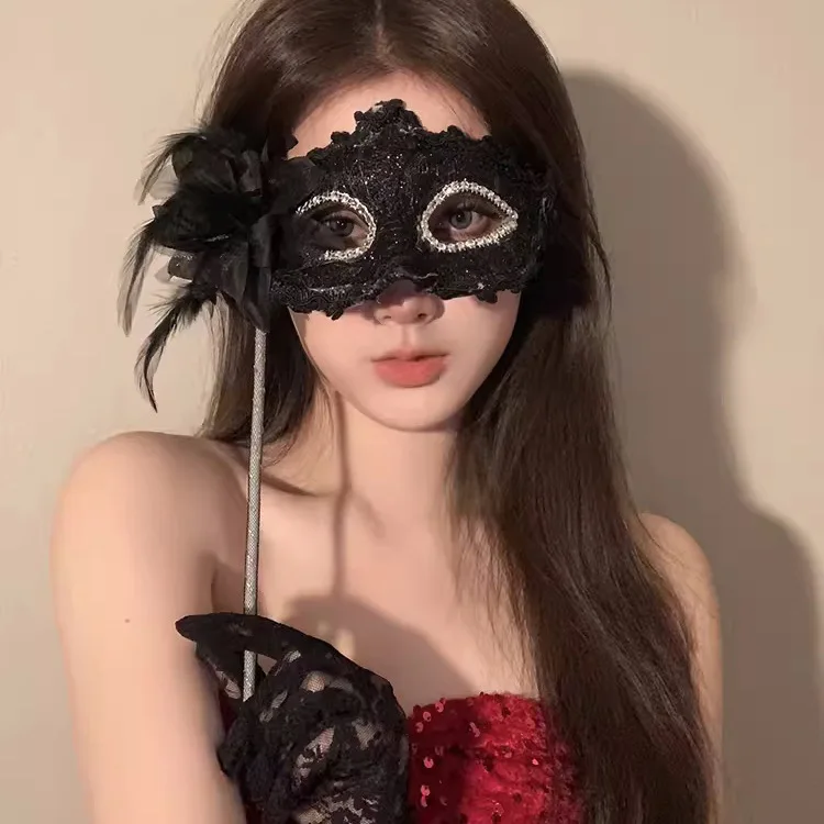 Women Leather Mask Blindfold Gothic Cosplay Fashion Halloween Carnival Party Masquerade Ball Fancy Mask Accessories Solid Color