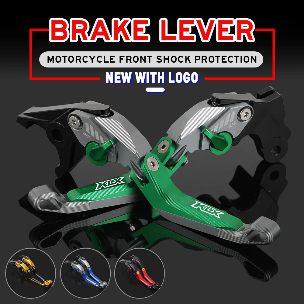 

Для KAWASAKI KLX 125 150 230 KLX400 KLX 300 CNC 5D рычаг тормоза сцепления Регулируемые рычаги тормоза сцепления KLX логотип