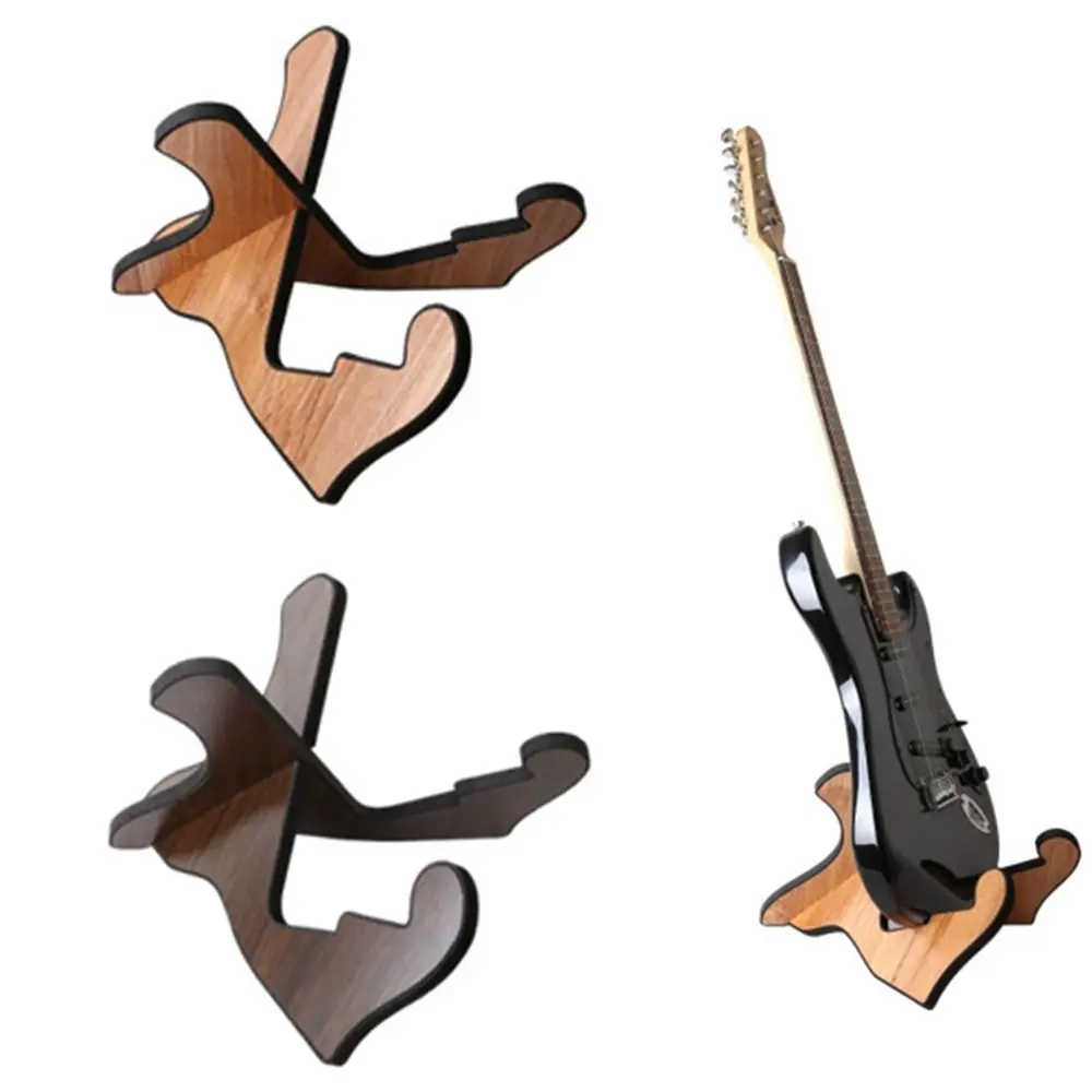 Portable Guitar Racks Foldable Heavy Duty FoldingUkulele Bracket Rack Accessories Wooden Musical Instrument Holder Thumb Piano