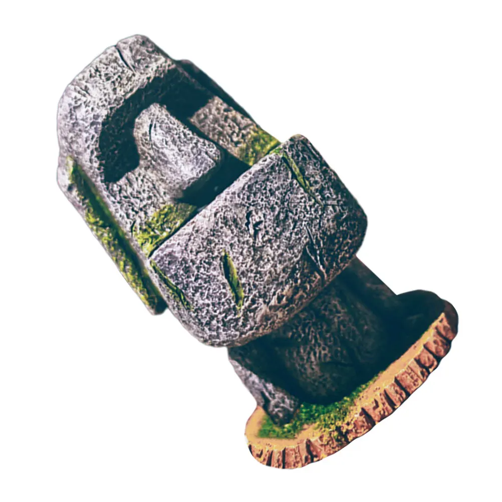 

Moai Pen Holder Resin Statue Desk Organizer Decorative Gift Home Office Supplies Creative Container FigurineVintage Style