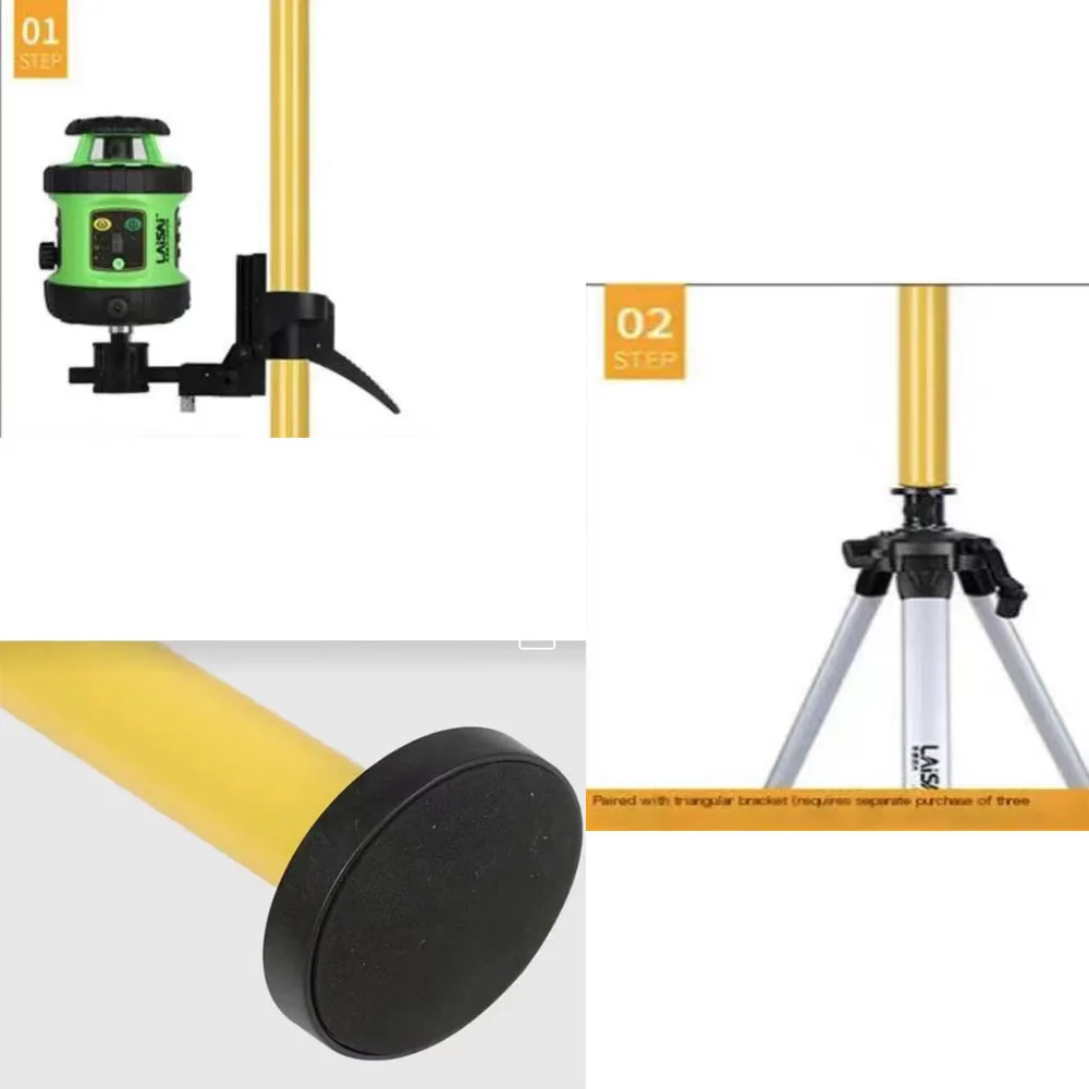 New Line Leveler Telescopic Pole Aluminum Alloy Adjustable Lift Extend Bracket Holder Stand Support for 1/4\'\'5/8\'\' Laser Level