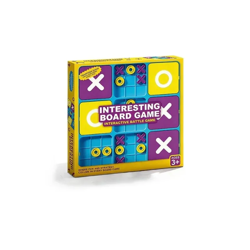 Kids Early Learning Toys - Tic Tac Toe Game Set, Educational Logic Training Puzzle, Montessori Travel Board Games for Children