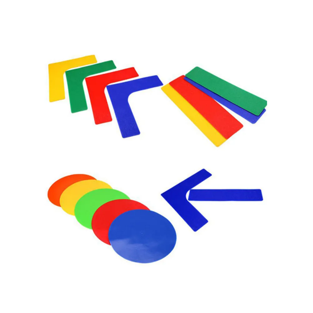 

13Pcs Landmark Tape Set Bright Colored Waterproof PVC Markers for Tennis Court Lines Sideline Sport Ground Labeling