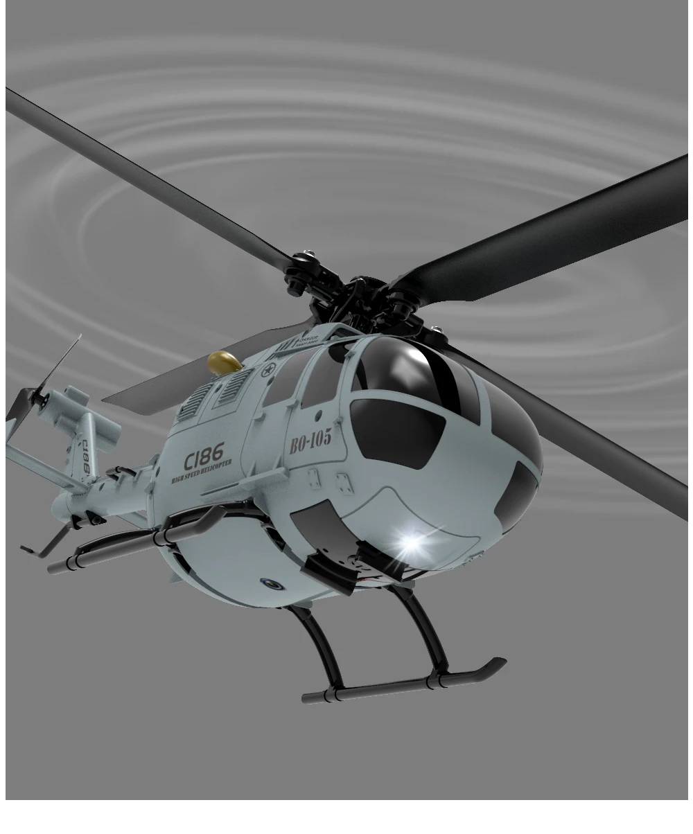 C186 RC ヘリコプター 2.4 グラム 4CH BO105 飛行機 4 プロペラ 6 軸