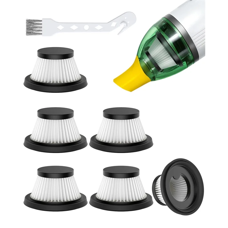 BAAM-مرشحات مكنسة بديلة قابلة للغسل وإعادة الاستخدام مكونة من 6 قطع للمكنسة الكهربائية ذات القوة الحصانية