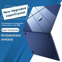 Case for MacBook Air 13 Inch M3 M2 2024 2022 A3113 A2681 Compatible for MacBook Air 13.6 Inch Cover Ultra-thin Ultra-clear