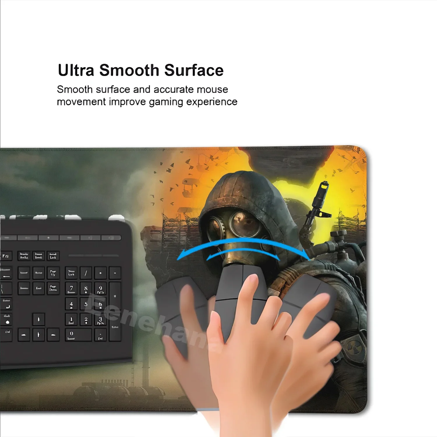 Rubberen toetsenbordpad Grote Gaming Stalker 2-muismat Computeraccessoires Laptop Antislip Desktop PC Gamer XXL Kantoortafelmatten