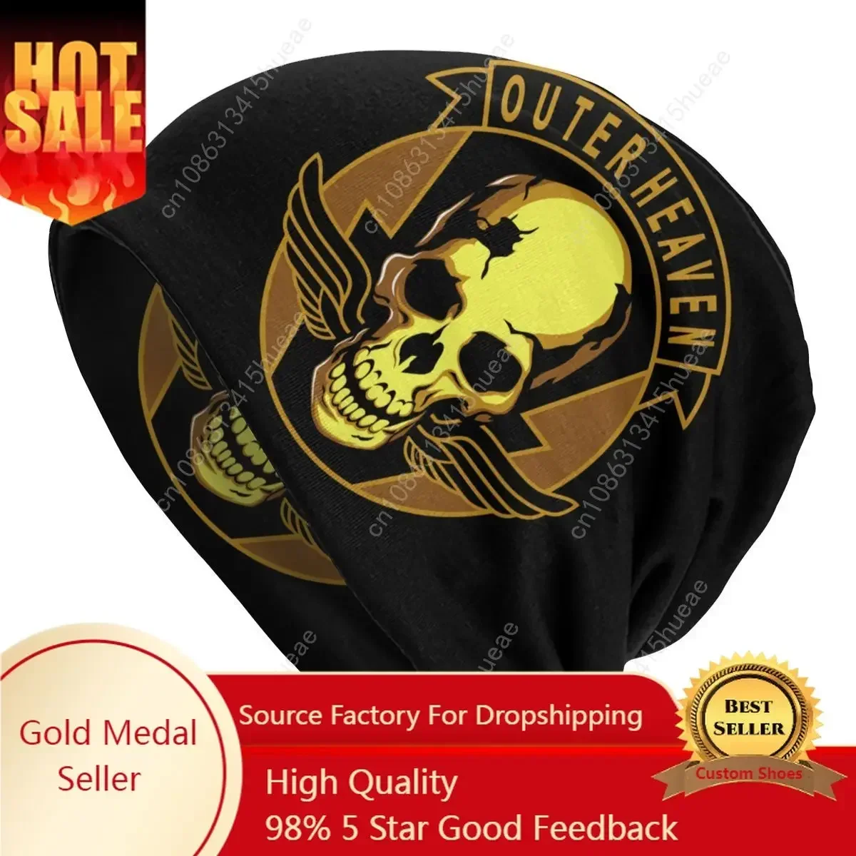 

Metal Gear Solid Outer Heaven Slouchy Beanie Men Women Winter Warm Skullies Beanies Hat Adult Video Game Knitting Bonnet Cap