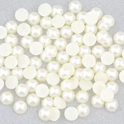 Off White Cream Half Round Flat back Pearls mix sizes 4 5 6 8 10 12mm-25mm all ABS imitation fashion beads to DIY nail art
