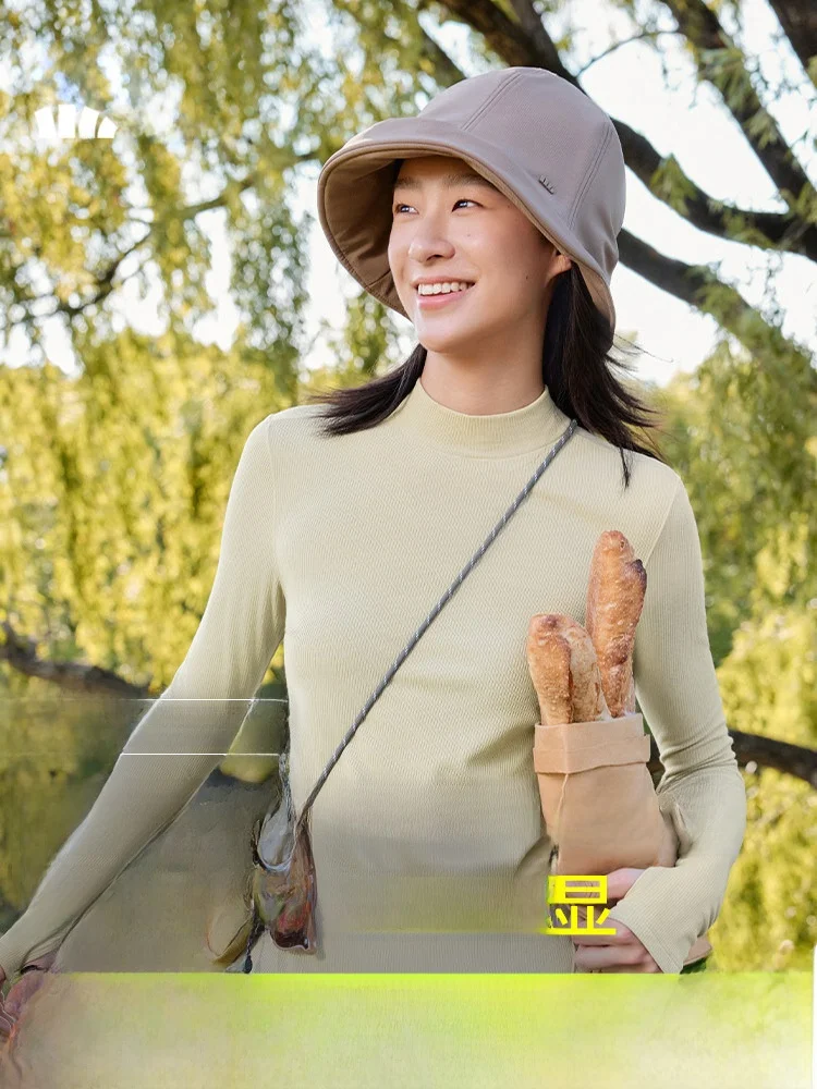 

Banana Le Women's Base Layer irt SF3524 Skin-friendly Inner Wear Slim Fit Long Sve T-irt Bla Commute Sle Autumn...