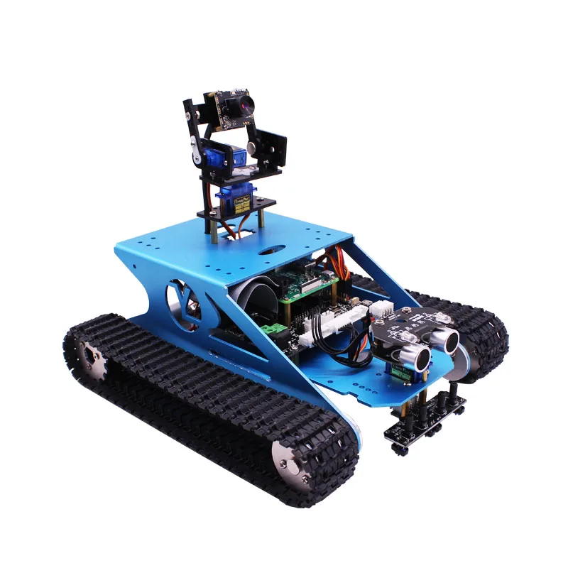 G1 Smart Tank Robot kit with WIFI Camera Remote Control Caterpillar Car for Raspberry Pi 4B Model B/3B+(not include batteries)