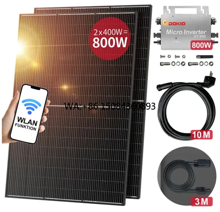 800w  Balcony Power Plant EU Warehouse Solar Balcony Power Generation Equipment