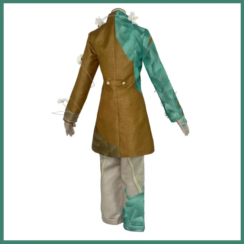 Anime Gra Aesop Carl Embalmer Strój Cosplay Agent Pogrzebowy Zielony Płaszcz Montażowy Uniform Peruka Męski Strój na Halloween Karnawał Suitx;2'a