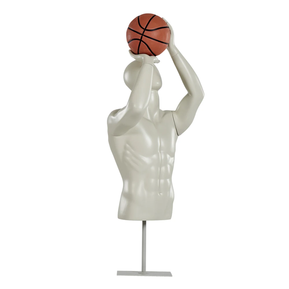 

Sportsman Basketball Upper Half Body Male Torso Mannequin Bust With Head