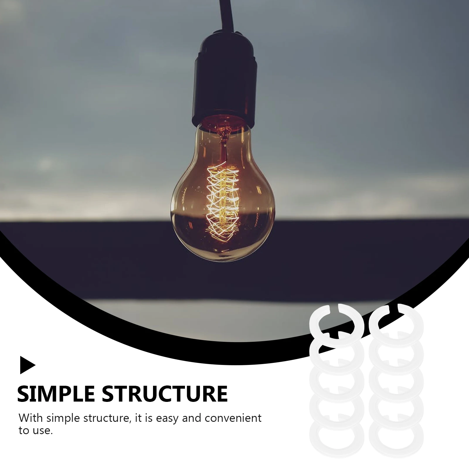 10 قطعة E27 دائم إلى E14 عاكس الضوء محولات البلاستيك الأبيض محول سهلة التركيب المنزل فندق مطعم ديكور غطاء مصباح حلقة