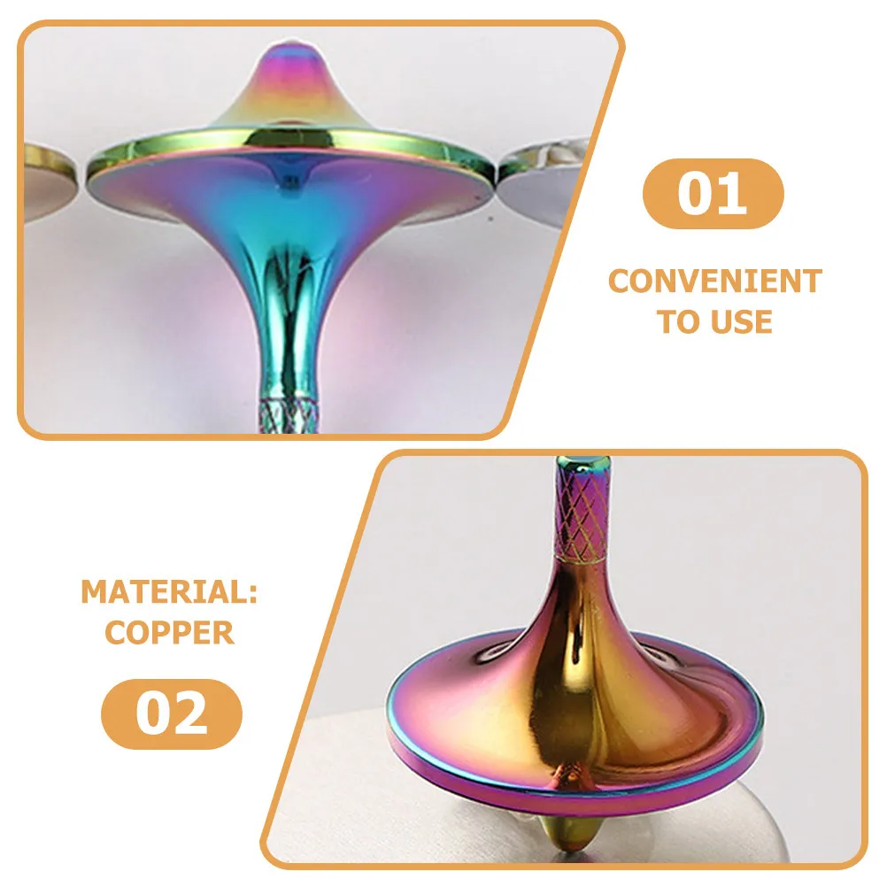 

Copper Gyro Unencumbered Gyro For Adult Decompression Metal Fidget Plaything Interactive Tabletop Game Hand Eye