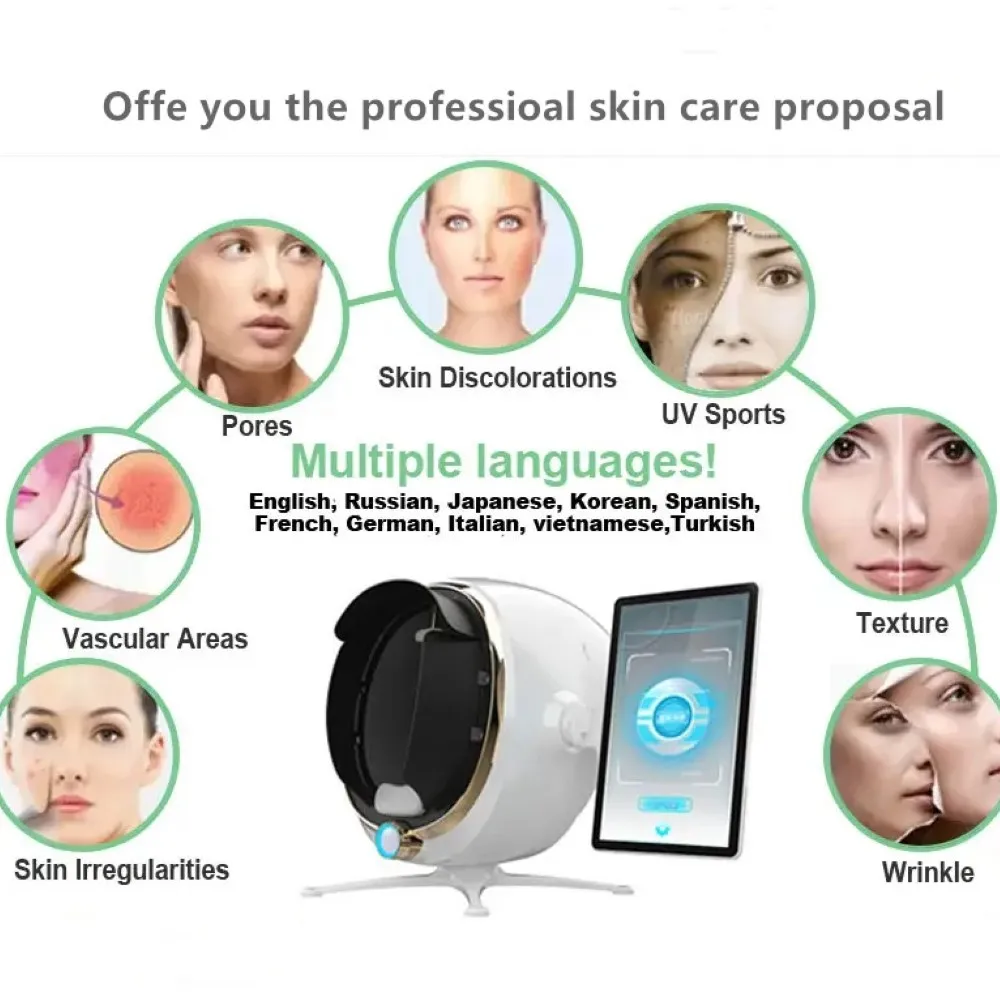 Facial AI 3D Skin Scanner Care Facial Analyzer Monitor Machine Skin Tester Facial Analyze Equipment Beauty Salon