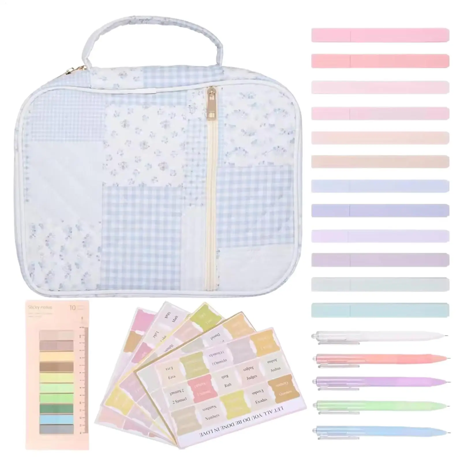 Bible Protective Case Women Large Capacity Bible Learning Set Handle Storage Bag Carrying Case Study Supplies Dustproof