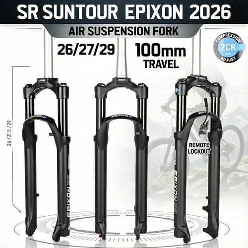 Imagen 1 del producto SR SUNTOUR EPIXON Horquilla de suspensión neumática 26/27,5/29"" 100 mm Horquilla delantera MTB con bloqueo remoto de viaje