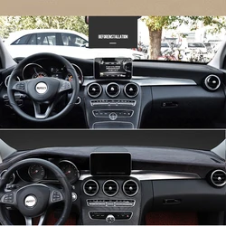 Custom Car Dashboard Cover Wrap in Alcantara for Mercedes Benz C Class GLC 2016 2017 2018 2019 2020 Shade Cushion Pad