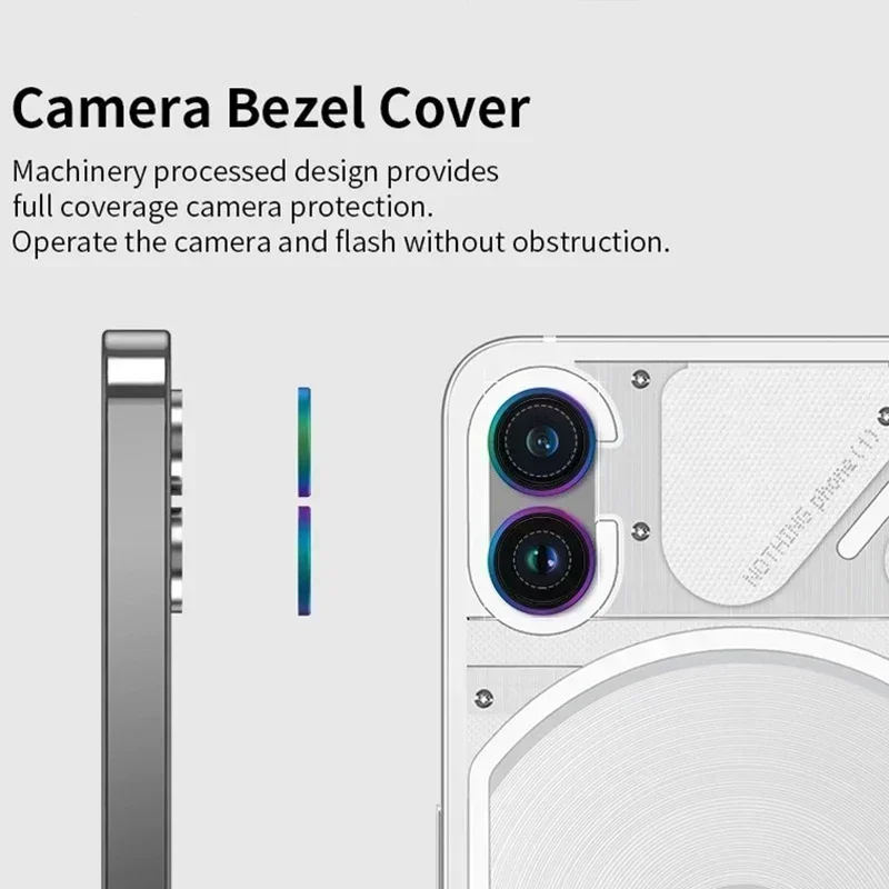 Metal Camera Lens Ring For Nothing Phone 2 1 Full Coverage Camera Lens Protector Protective Metal Film For Nothing Phone1 2 Ring