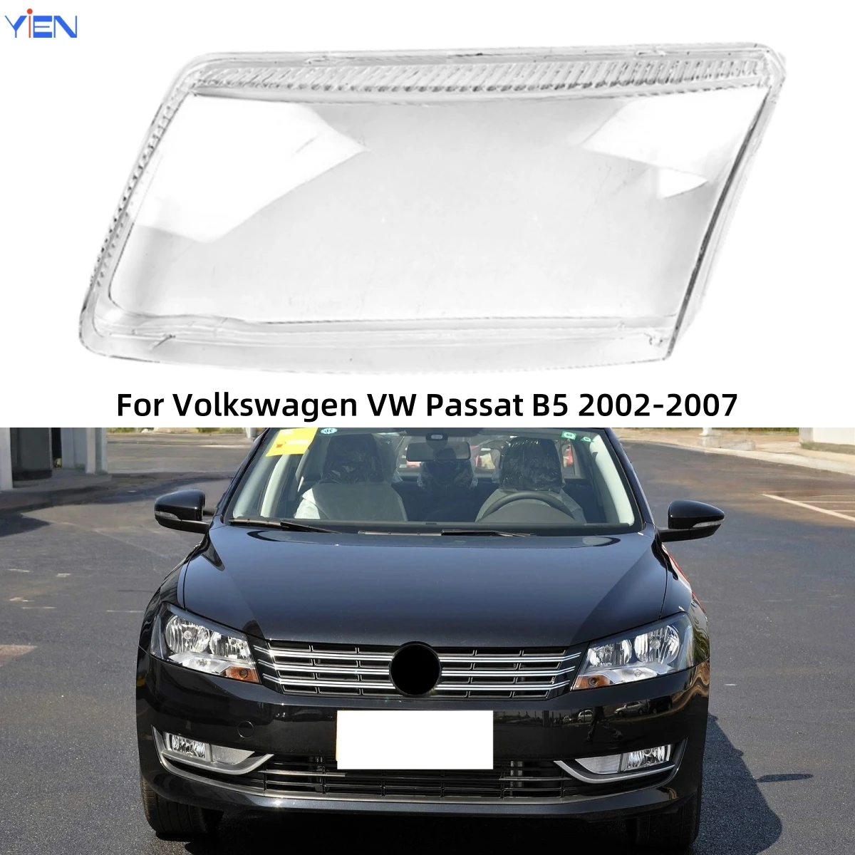 

For Volkswagen VW Passat B5 2002 2003 2004 2005 2006 2007 Car Accesorries Polycarbonate High Gloss Fully Transparent Lens Masks