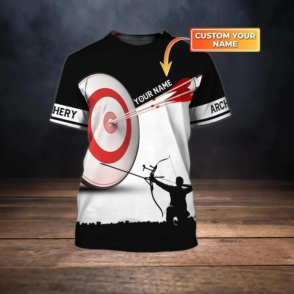 

Archery Graphic 3D Printed Men's T-shirts Summer Breathable Crew Neck Short Sleeve Tops Outdoor Daily Quick Dry Pullover Tees