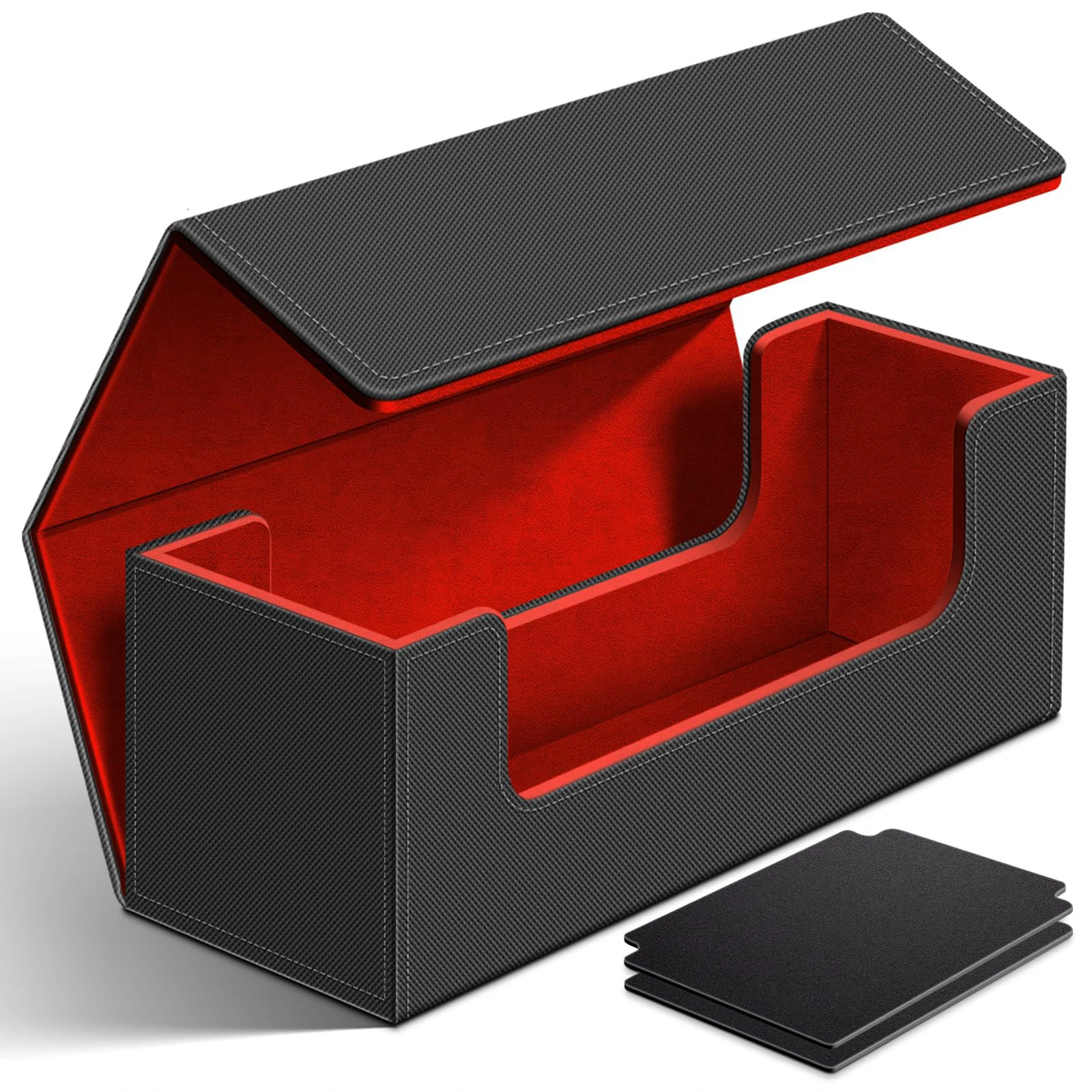 

400+Card Deck Case for Trading Leather Magnetic Closure Commander Storage Box Fit for MTG PTCG CCG Sports Game Standard Cards