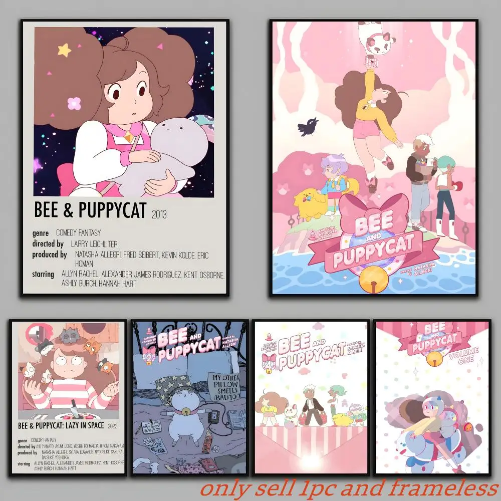Cartoon Anime B-Bee and PuppyCat Poster Painting Prints Wall Art Picture Film Room Home Bar Cafe Decor Home  Mural