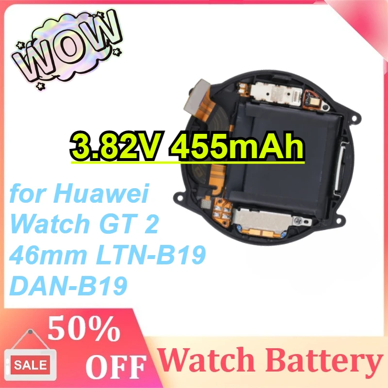 

3.82V 455mAh High Qualty Back Cover with Battery for Huawei Watch GT 2 46mm LTN-B19 DAN-B19