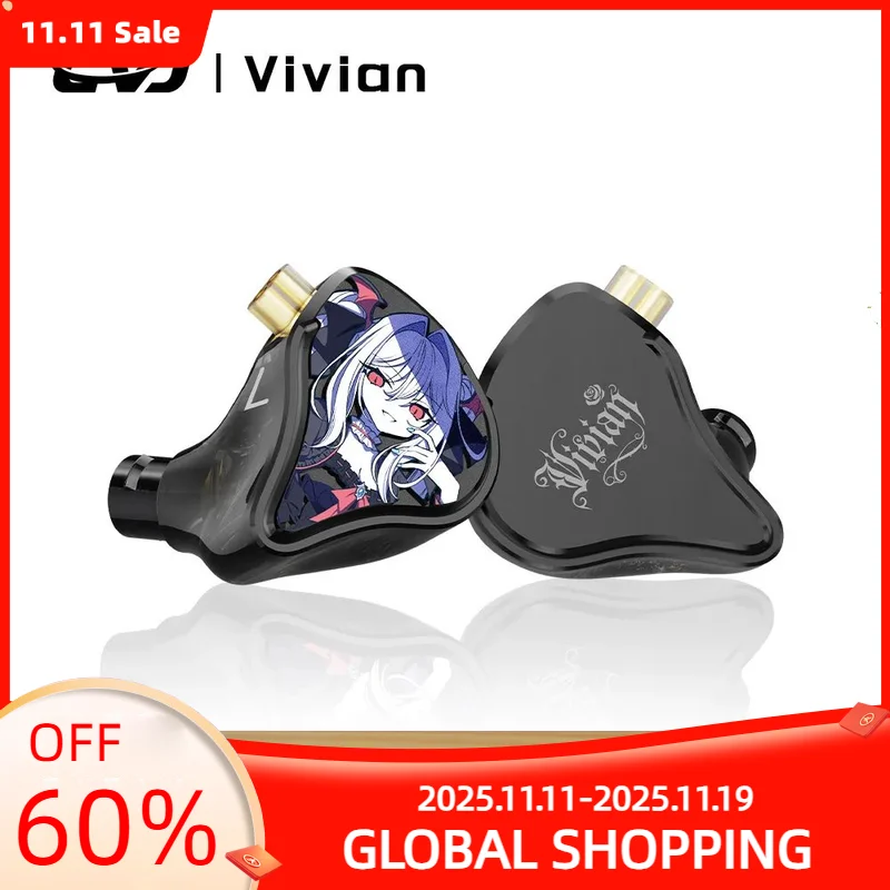 CVJ Vivian In Ear Earphones 10mm Dynamic Driver suitable for Music and Gaming 0.78mm Detachable Cable HiFi Sound Quality