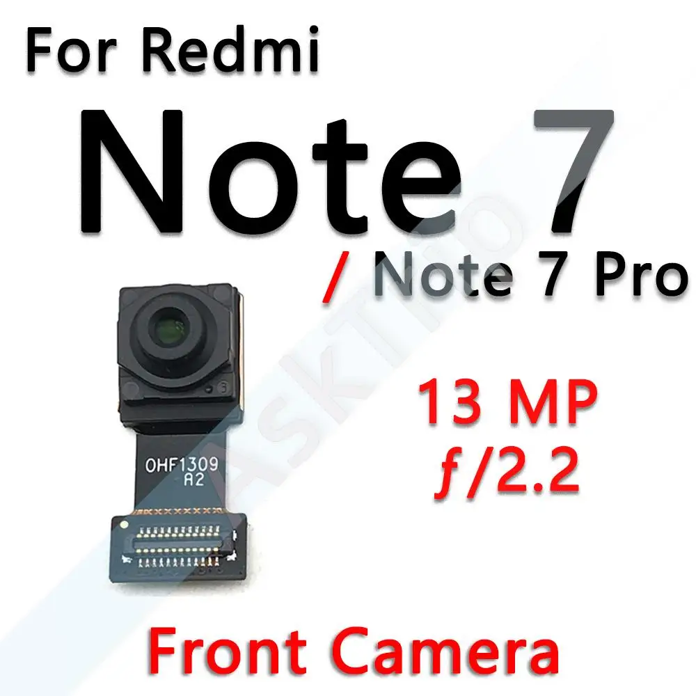 Aiinant Camera Flex Voor Xiaomi Redmi Note 6 6A 7 7A Pro Plus Kleine Voor/Hoofd Grote Terug achteruitrijcamera Module Lint Flex Kabel