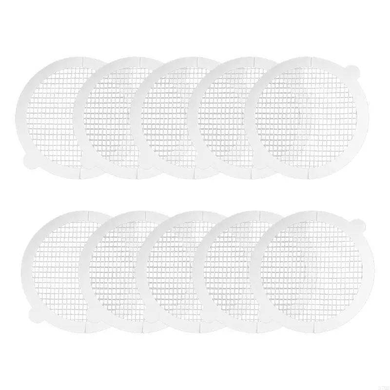 37ME 10pcs Disposables Shower Drain Hair Catcher Mesh Stickers for Floor Drain Bathtub Bathroom Kitchen Filter Screen Stopper