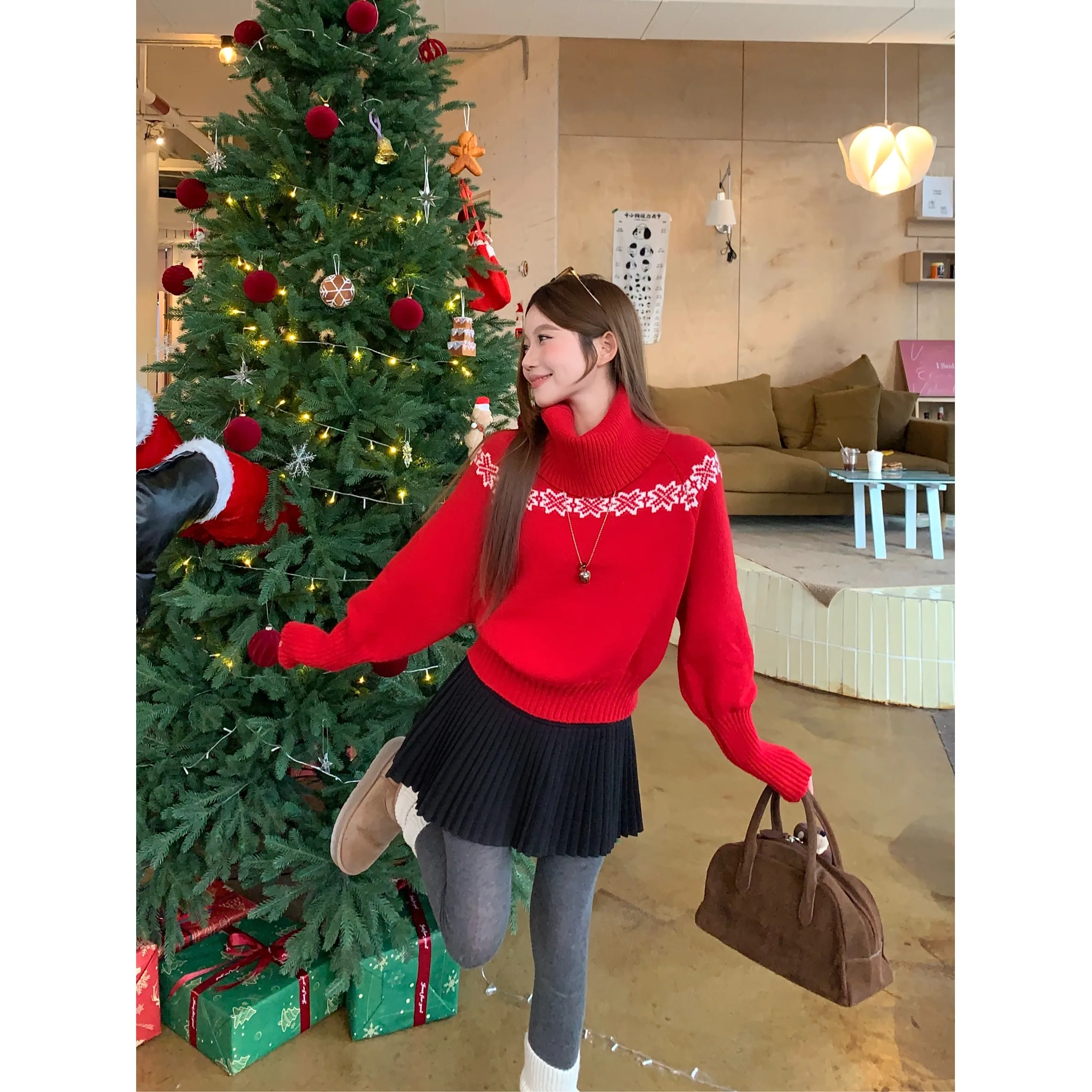 Cisas Aosphere Long Sve gebreide trui dames losse pasvorm zachte gezellige overhead winter Sle Faion comfortabele top