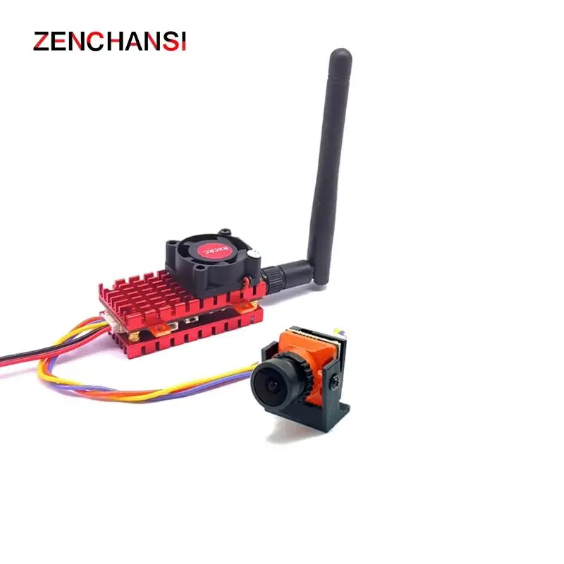 Transmetteur de microphone de puissance 5.8G 2W + mini caméra FPV CMOS sanglante TVL PAL/NTSC + antenne touristes récepteur OTG capture vidéo pour importateur RC