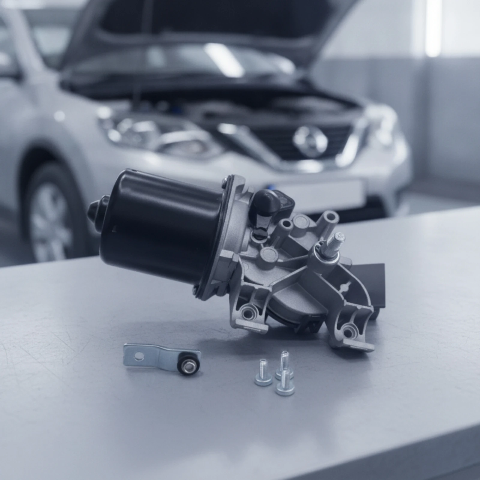 Windshield Wiper Motor and Linkage Assembly OEM Windshield Wiper Motor Assembly Auto Part Compatible Easy Installation