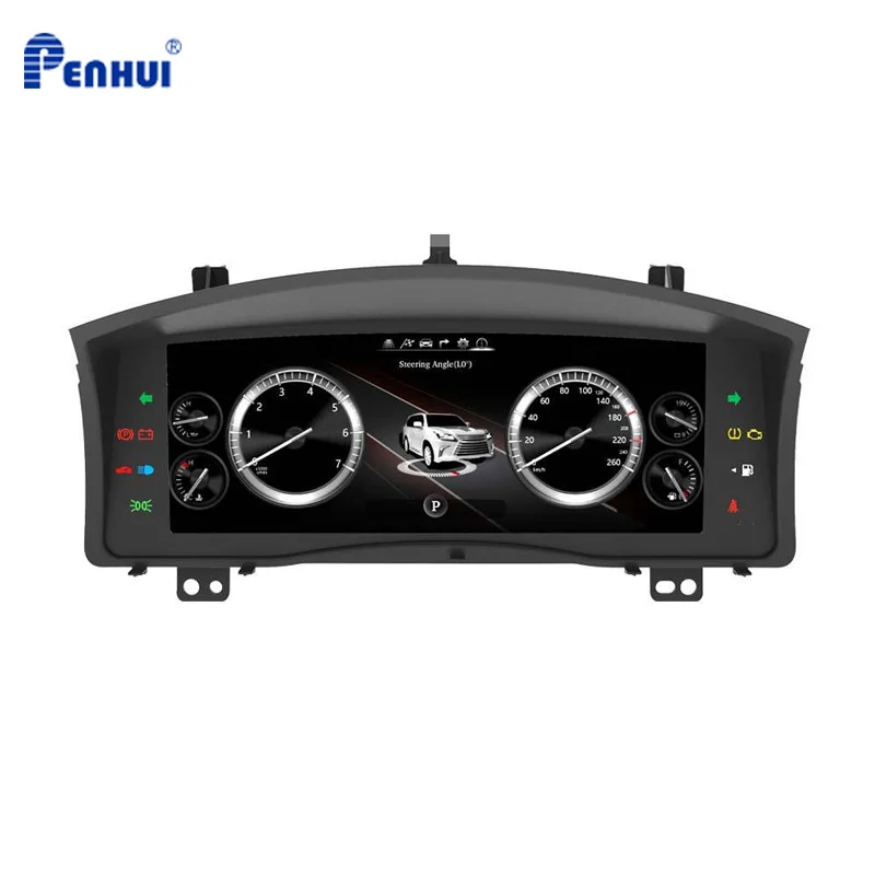 

for Lexus LX570 2007-2015 Car Dashboard LCD Instrument Display Screen Speedometer Linux Instrument Cluster