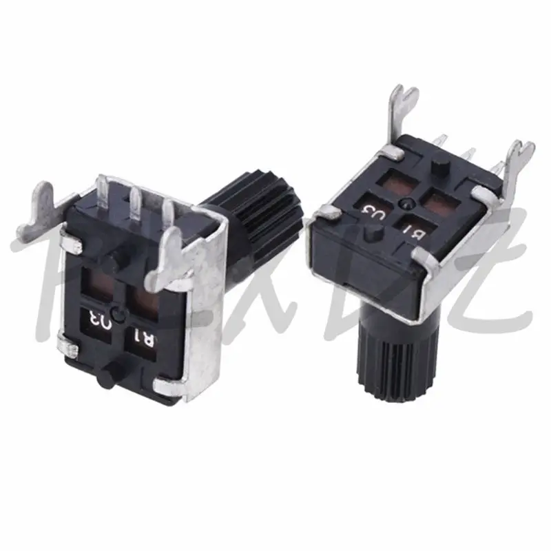 10 Uds RV09 eje Horizontal de 12,5mm 0932 resistencia ajustable 1K 2K 5K 10K 20K 50K 100K ohm 0932 potenciómetro giratorio de sello de 3 pines