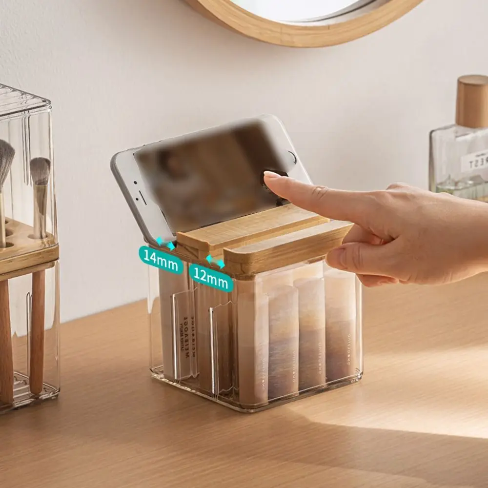 

Clear Makeup Brush Holder Dust-proof Waterproof Cosmetic Storage Box with Lid Multifunctional Makeup Organizer