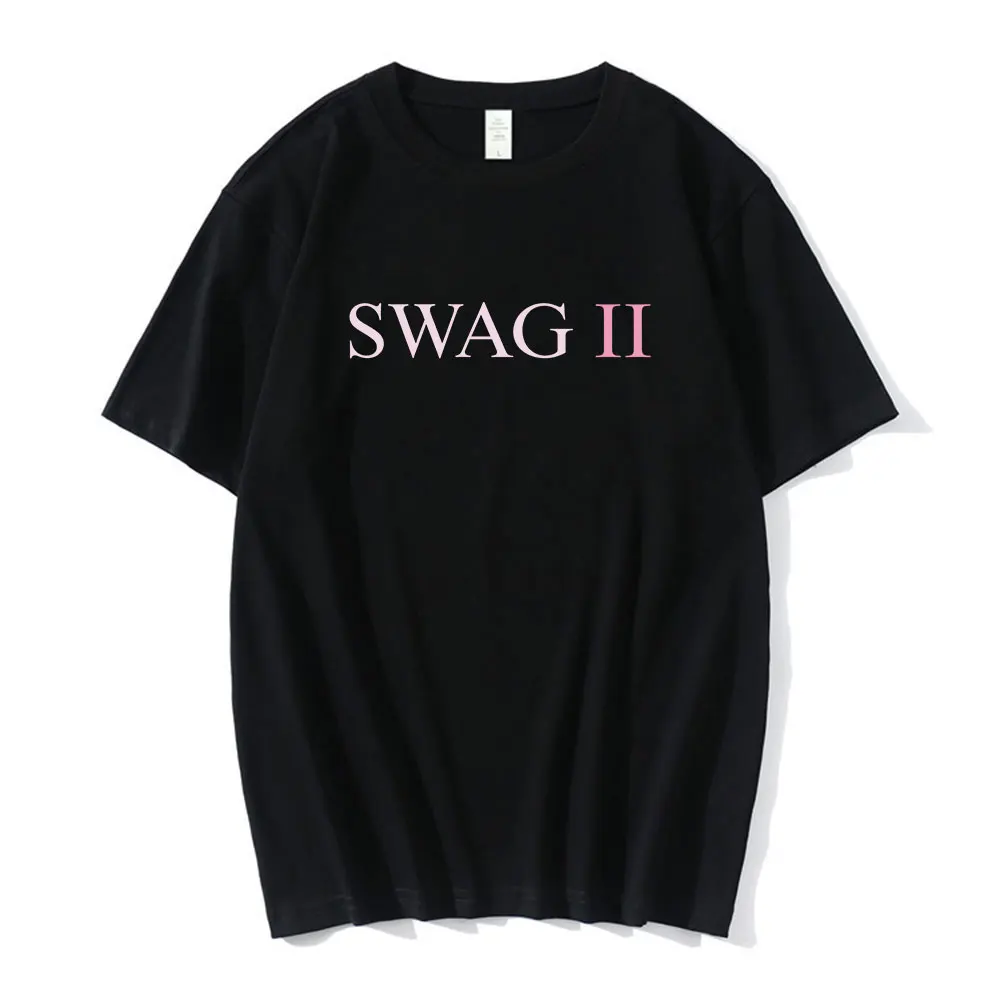 

Justin Bieber SWAG II Album Logo T-shirt Men's Hip Hop Vintage Fashion T-shirts Casual Cotton Short Sleeves Oversized T Shirts