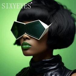 2026 Fashion Irregular Sunglasses Women Men Unique Y2K Future Sun Glasses for Female Oversized One Piece Shades Eyewear UV400