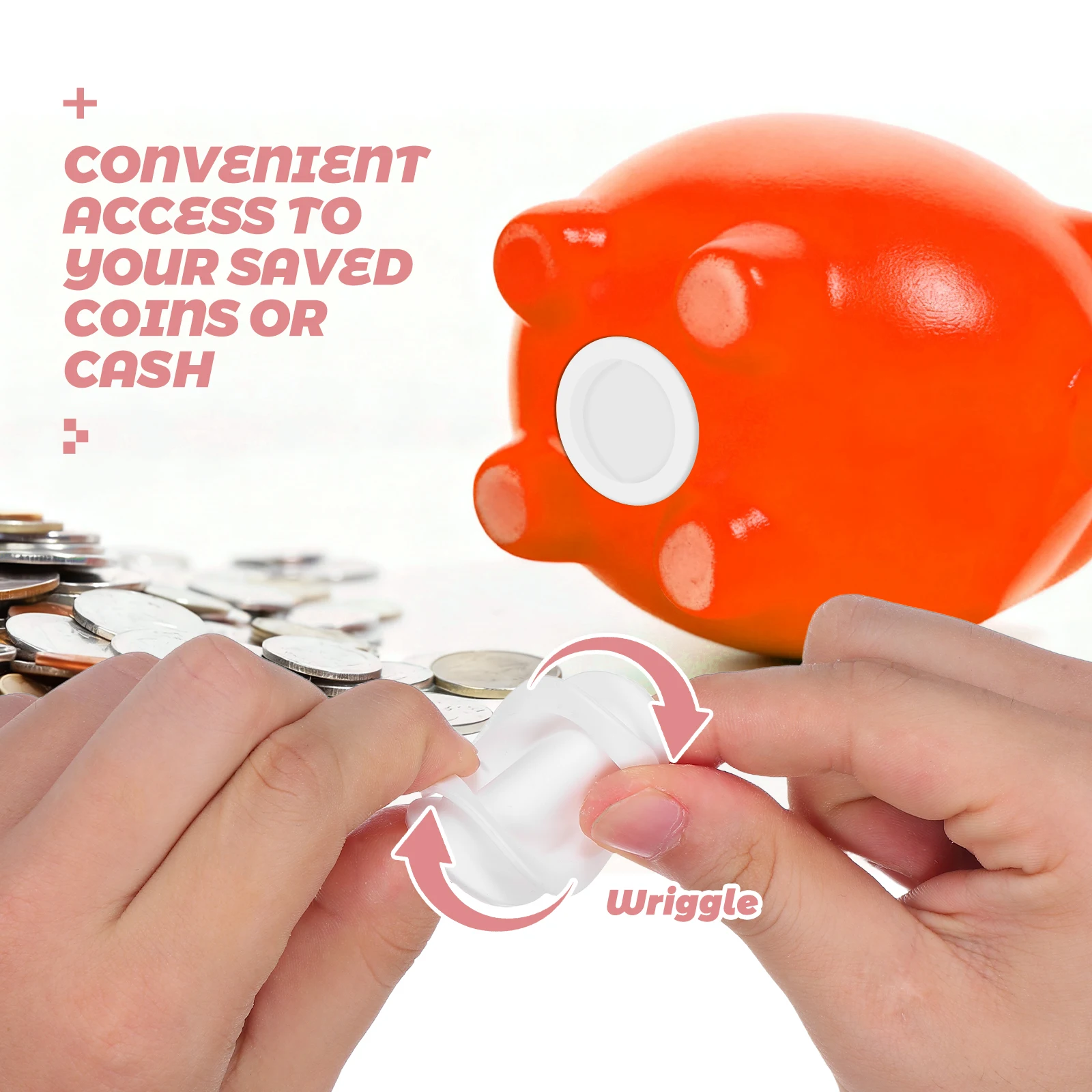 5 قطعة سدادات حصالة على شكل حيوان غطاء سفلي استبدال صندوق توفير المال المستدير التوصيل سيليكون مختومة قاعدة عملة جرة أصبع البنك الملحقات