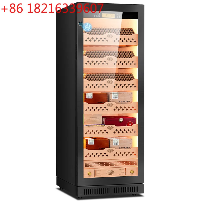 

Шкаф для сигар, Wi-Fi, интеллектуальное управление, вкладыш из испанского кедрового дерева, удаление аммиака, замок по отпечатку пальца, шкаф из нержавеющей стали