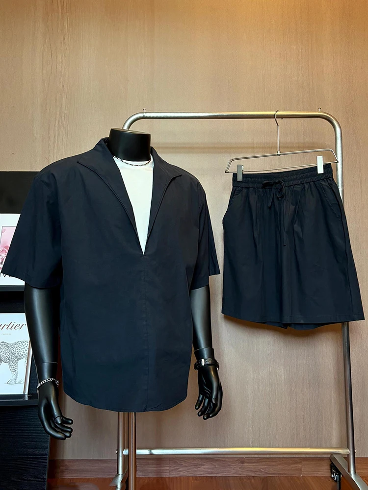 

Мужской льняной повседневный комплект Cleanfit, летний элитный свободный крой, кубинский воротник ort Sve, дышащий, удобный, молодежный тренд