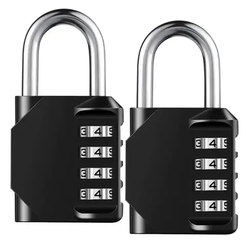 1/2pcs Combination Lock Resettable 4 Digit Padlock with Combination Waterproof and Heavy Duty Combination Padlock Outdoor