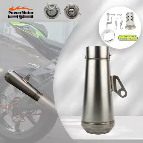 Universal Motorcycle Rear End Exhaust Pipe Whit Muffler Motocross Escape Silencer For Yamaha R1 R3 R6 CBR1000RR MT07 09 Z1000