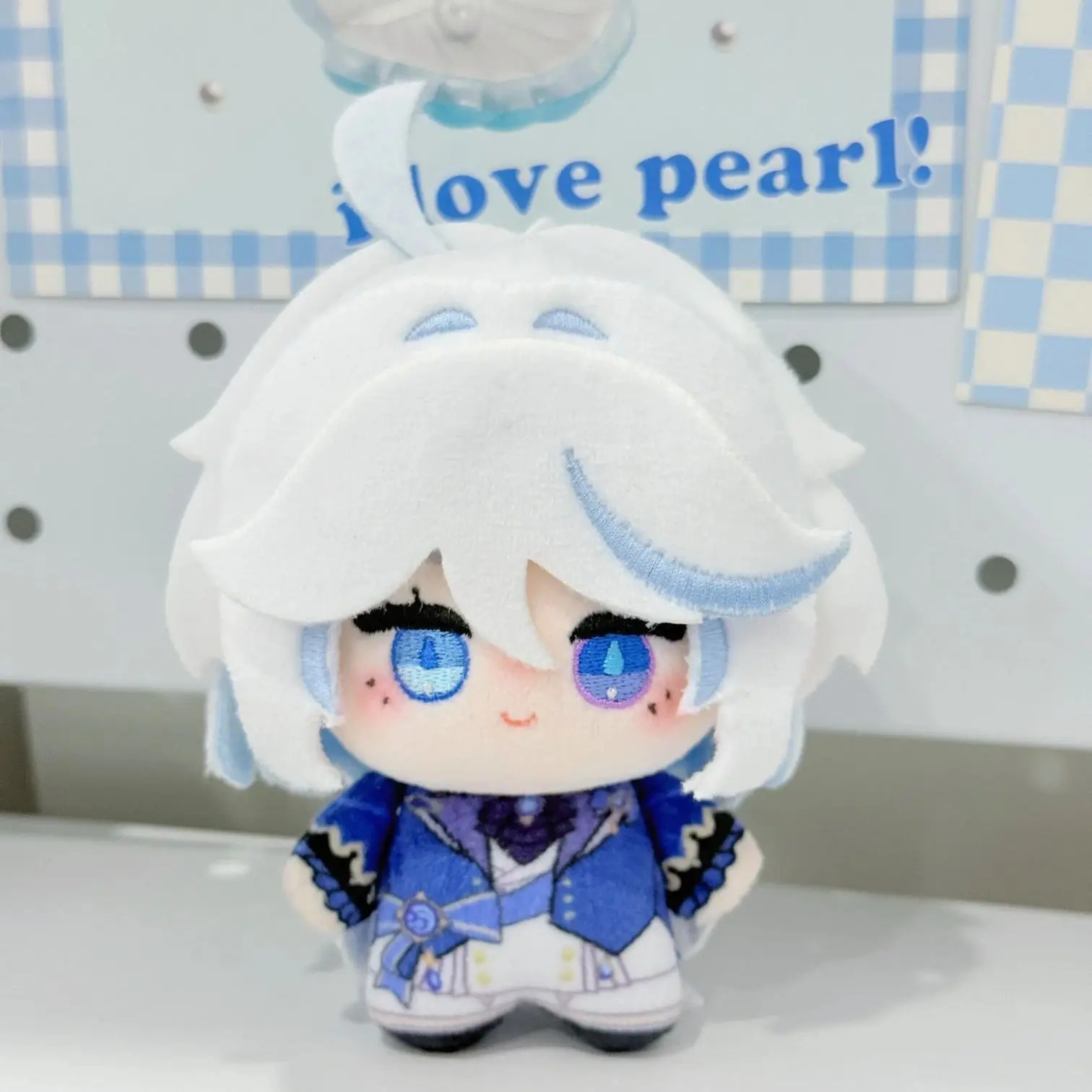 Genshin-peluches de algodón Genshin Impact Furina de Fontaine, 10cm, colgante de felpa de Anime, mochila, colección de llaveros, regalos de navidad