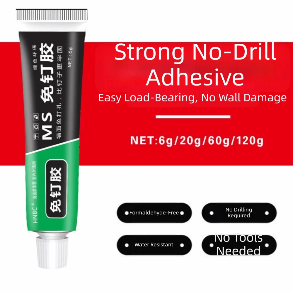 New Quick Drying All-Purpose Glue Waterproof Strong Bonding Nail-Free Adhesive Bonding Glue Tile Installation