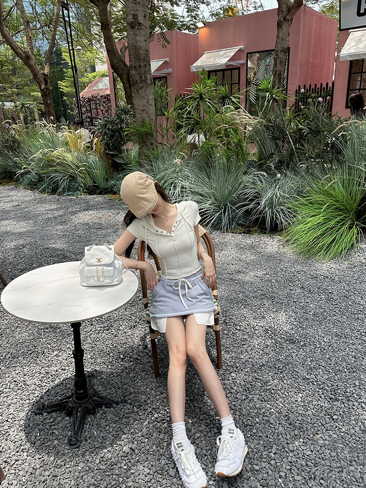 

Футболка Titi Little Sister Cool Sensation Pure Desire, облегающая повседневная толстовка с капюшоном, женский топ из смеси полиэстера и спандекса