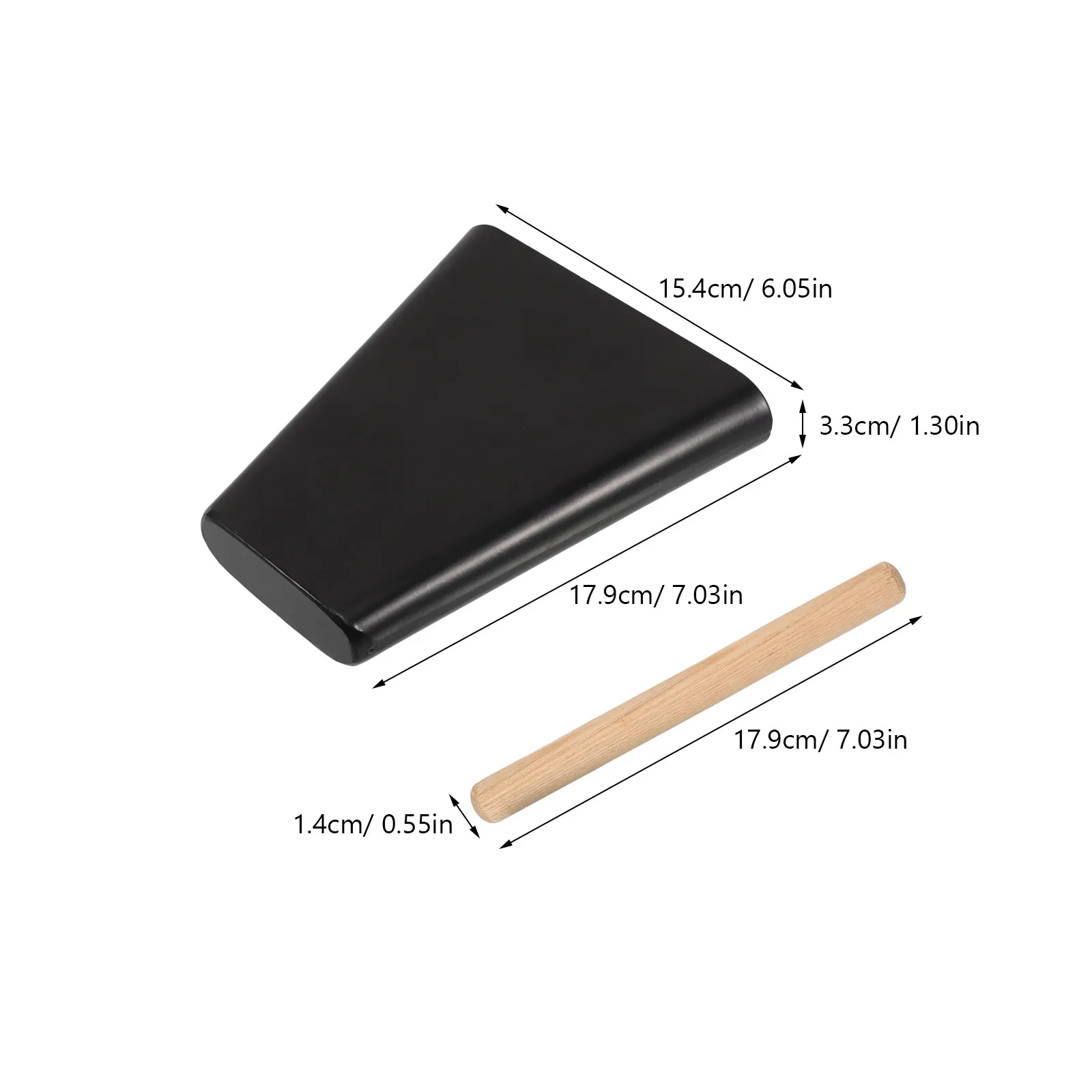 1Set Metal Cowbell for Drum Sets Heavy Duty Iron Construction Quick Install Compatible with All Drum Brands Hand Held Or Clamp